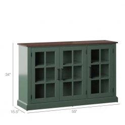 Kale Sideboard with Glass Doors by Twin Star Home -Twin Star Home Sales Store kale twin star home sideboards buffet tables ot90494 tpf01 1f 1000