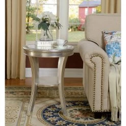 Kenney Silver Leaf Accent Table by COAST TO COAST 10 Kenney Silver Leaf Accent Table by COAST TO COAST -Twin Star Home Sales Store kenney silver leaf coast to coast end side tables 70803 1f 1000