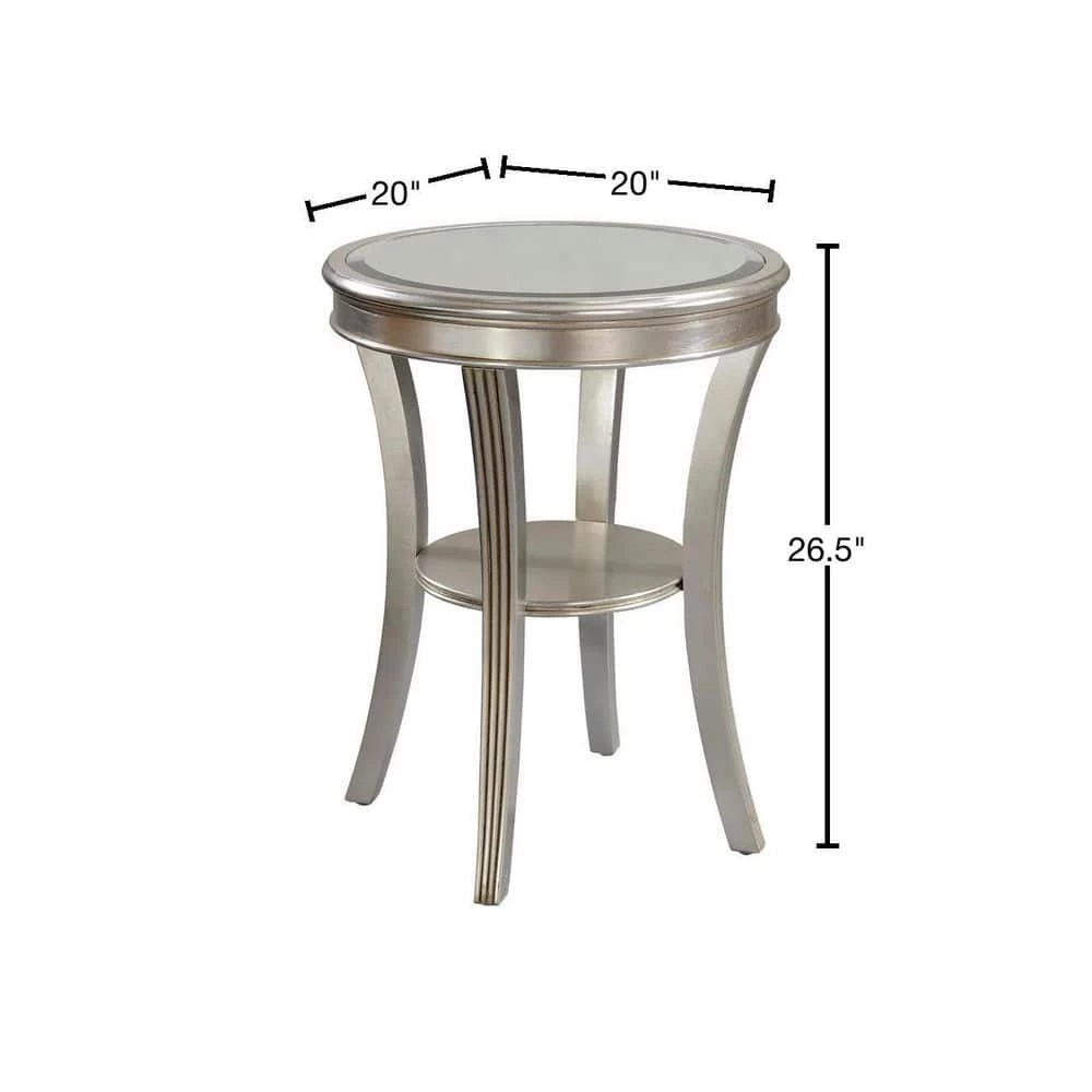 Kenney Silver Leaf Accent Table by COAST TO COAST 2 Kenney Silver Leaf Accent Table by COAST TO COAST - Image 2