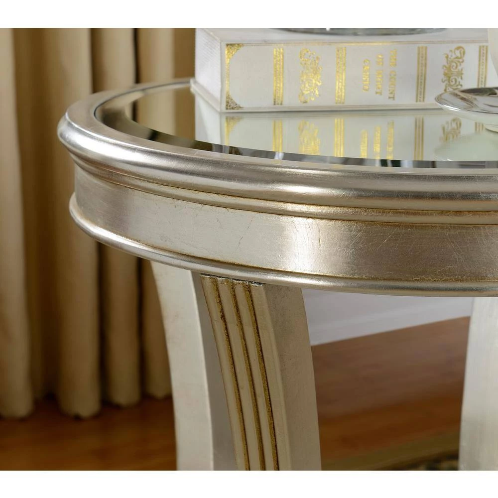Kenney Silver Leaf Accent Table by COAST TO COAST 5 Kenney Silver Leaf Accent Table by COAST TO COAST - Image 5