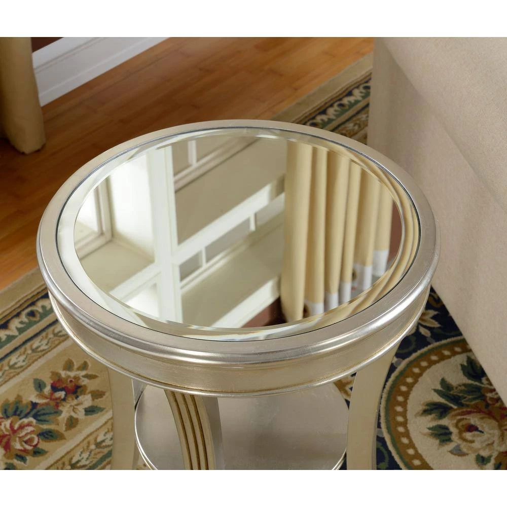 Kenney Silver Leaf Accent Table by COAST TO COAST 6 Kenney Silver Leaf Accent Table by COAST TO COAST - Image 6