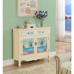 Key Largo Seaview 2-Drawer 2-Door Cupboard by COAST TO COAST -Twin Star Home Sales Store key largo seaview coast to coast accent cabinets 14124 31 1000