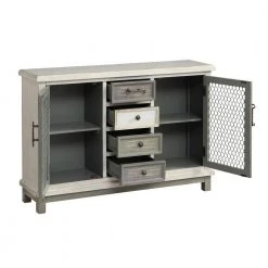 Keystone Multicolor 2-Door 4-Drawer Credenza by COAST TO COAST -Twin Star Home Sales Store keystone multi color coast to coast accent cabinets 22588 77 1000