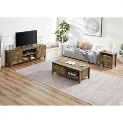 70 in. Light Brown TV Stand with 2 Storage Doors Fits TV's up to 80 in. by KINWELL -Twin Star Home Sales Store light brown kinwell tv stands bsc hx007ro 31 1000