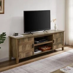 70 in. Light Brown TV Stand with 2 Storage Doors Fits TV's up to 80 in. by KINWELL -Twin Star Home Sales Store light brown kinwell tv stands bsc hx007ro 4f 1000