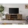 70 in. Light Brown TV Stand with 2 Storage Doors Fits TV's up to 80 in. by KINWELL