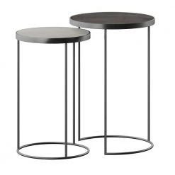 16 in. Light Stone Nesting Side Tables (Set of 2) by Twin Star Home -Twin Star Home Sales Store light stone twin star home coffee tables bt6768 ps23 4f 1000