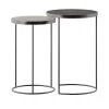 16 in. Light Stone Nesting Side Tables (Set of 2) by Twin Star Home