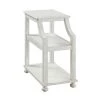 Lilith White Rub Chairside Accent Table by COAST TO COAST