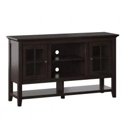 54 in. Midnight Cherry TV Stand with 3 Shelves for TVs up to 60 in. by Twin Star Home -Twin Star Home Sales Store midnight cherry twin star home tv stands tc54 6762 pc72 40 1000