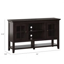 54 in. Midnight Cherry TV Stand with 3 Shelves for TVs up to 60 in. by Twin Star Home -Twin Star Home Sales Store midnight cherry twin star home tv stands tc54 6762 pc72 44 1000