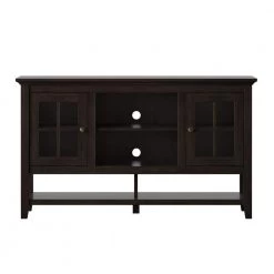 54 in. Midnight Cherry TV Stand with 3 Shelves for TVs up to 60 in. by Twin Star Home