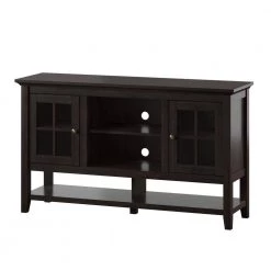 54 in. Midnight Cherry TV Stand with 3 Shelves for TVs up to 60 in. by Twin Star Home -Twin Star Home Sales Store midnight cherry twin star home tv stands tc54 6762 pc72 77 1000