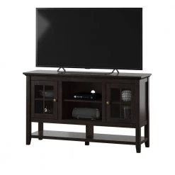 54 in. Midnight Cherry TV Stand with 3 Shelves for TVs up to 60 in. by Twin Star Home -Twin Star Home Sales Store midnight cherry twin star home tv stands tc54 6762 pc72 c3 1000