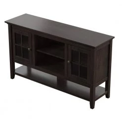 54 in. Midnight Cherry TV Stand with 3 Shelves for TVs up to 60 in. by Twin Star Home -Twin Star Home Sales Store midnight cherry twin star home tv stands tc54 6762 pc72 fa 1000