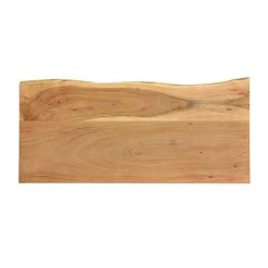 43 in. Natural and Black 1-Drawer Solid Wood Writing Desk by COAST TO COAST -Twin Star Home Sales Store natural acacia black powder coat finish coast to coast writing desks 53413 a0 1000