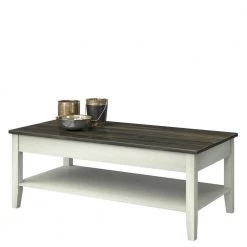 47.38 in. Old Wood White Rectangle MDF Coffee Table with Shelf by Twin Star Home -Twin Star Home Sales Store old wood white twin star home coffee tables ct6127 tpg03 76 1000