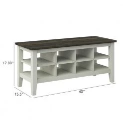 Old Wood White Storage Bench with Removable Dividers 17.88 in. x 40 in. x15.5 in. by Twin Star Home 20 Old Wood White Storage Bench with Removable Dividers 17.88 in. x 40 in. x15.5 in. by Twin Star Home -Twin Star Home Sales Store old wood white twin star home dining benches sb6127 tpg03 44 1000