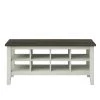 Old Wood White Storage Bench with Removable Dividers 17.88 in. x 40 in. x15.5 in. by Twin Star Home