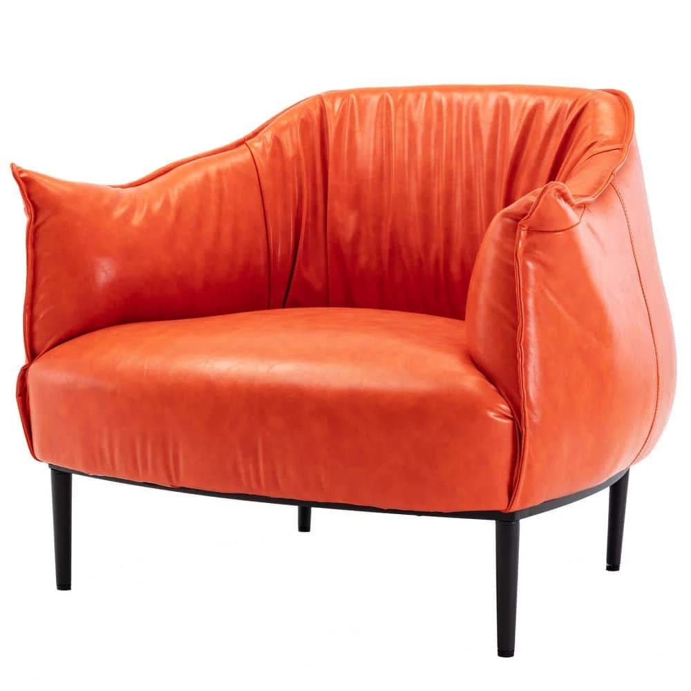 Orange Barrel Chair by KINWELL 1 Orange Barrel Chair by KINWELL
