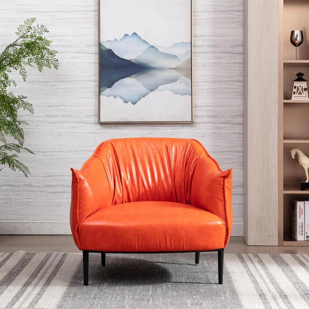 Orange Barrel Chair by KINWELL 4 Orange Barrel Chair by KINWELL - Image 4