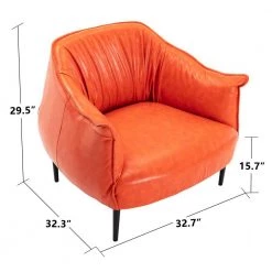 Orange Barrel Chair by KINWELL 17 Orange Barrel Chair by KINWELL -Twin Star Home Sales Store orange kinwell accent chairs mla000707 orange fa 1000