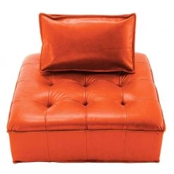 41.7 in. W Armless Faux Leather Modern Straight Modular Cube 1 Seater Sofa in Orange by KINWELL 10 41.7 in. W Armless Faux Leather Modern Straight Modular Cube 1 Seater Sofa in Orange by KINWELL -Twin Star Home Sales Store orange pu leather 1 piece kinwell sofas couches mla000710 orange 4f 1000