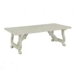 Orchard Park 54 in. White Large Rectangle Wood Coffee Table by COAST TO COAST