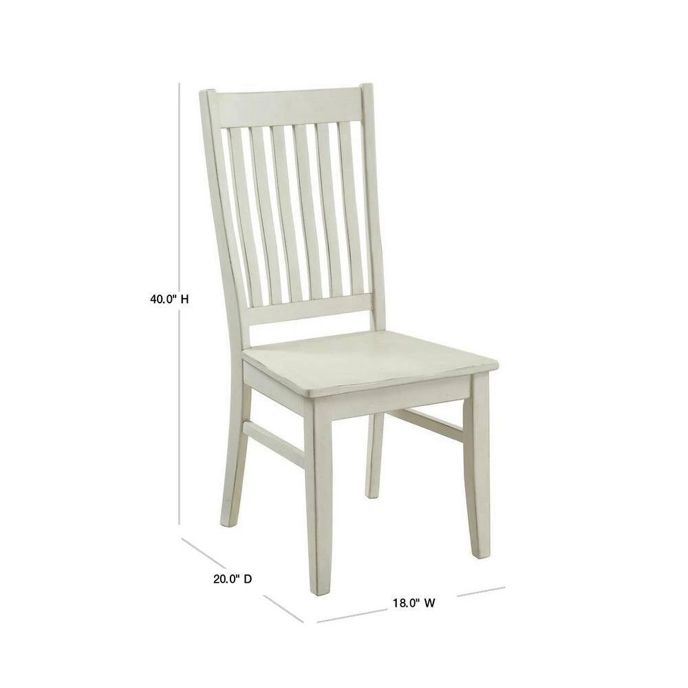Orchard Park White Rub Dining Chair by COAST TO COAST 3 Orchard Park White Rub Dining Chair by COAST TO COAST - Image 3
