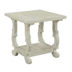 Orchard Park White Rub End Table by COAST TO COAST
