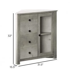 Valley Pine Beige Corner Accent Cabinet with Faux Drawers by Twin Star Home -Twin Star Home Sales Store pine twin star home accent cabinets ac7195 pi23 4f 1000