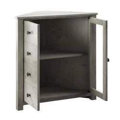 Valley Pine Beige Corner Accent Cabinet with Faux Drawers by Twin Star Home -Twin Star Home Sales Store pine twin star home accent cabinets ac7195 pi23 77 1000