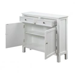 Pinehill White 2-Door 2-Drawer Cabinet by COAST TO COAST -Twin Star Home Sales Store pinehill white coast to coast accent cabinets 55649 77 1000