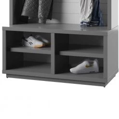 Pure Gray and White Hall Trees with 3-Hooks by Twin Star Home -Twin Star Home Sales Store pure gray and white twin star home hall trees sb6922 tpp01 1d 1000