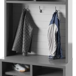 Pure Gray and White Hall Trees with 3-Hooks by Twin Star Home -Twin Star Home Sales Store pure gray and white twin star home hall trees sb6922 tpp01 4f 1000