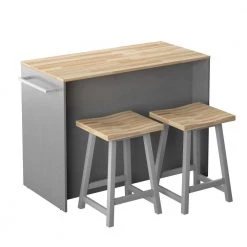 24 in. Pure Gray Backless Wood Counter Height Bar Stools (Set of 2) by Twin Star Home -Twin Star Home Sales Store pure gray twin star home bar stools bs10890 tf972 44 1000