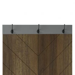 Chevron Pure Gray Hall Trees with Storage Cubbies by Twin Star Home -Twin Star Home Sales Store pure gray twin star home hall trees sb795 tpp01 1f 1000