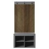 Chevron Pure Gray Hall Trees with Storage Cubbies by Twin Star Home
