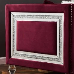 89 in. W Modern Chesterfield Tufted Square Arm Upholstered Velvet Fabric 3 Seater Nailhead Trim Straight Sofa in Red by KINWELL 11 89 in. W Modern Chesterfield Tufted Square Arm Upholstered Velvet Fabric 3 Seater Nailhead Trim Straight Sofa in Red by KINWELL -Twin Star Home Sales Store red kinwell sofas couches hx8109 03rd 1d 1000