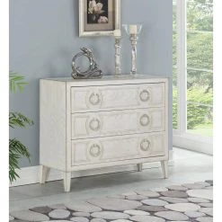 Reeds White 3-Drawer Chest by COAST TO COAST -Twin Star Home Sales Store reeds white coast to coast chest of drawers 30511 31 1000