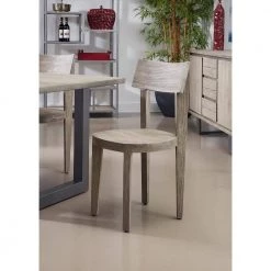 Set of 2 Yukon Light Grey and Gunmetal Round Seat Dining Chairs by COAST TO COAST -Twin Star Home Sales Store sandblast grey gunmetal finish coast to coast dining chairs 53437 31 1000