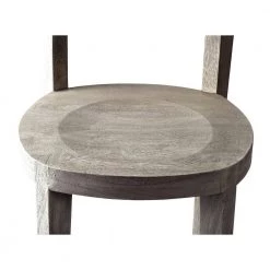 Set of 2 Yukon Light Grey and Gunmetal Round Seat Dining Chairs by COAST TO COAST -Twin Star Home Sales Store sandblast grey gunmetal finish coast to coast dining chairs 53437 a0 1000