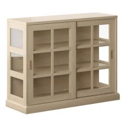 Saratoga Oak Accent Cabinet with Sliding Door by Twin Star Home