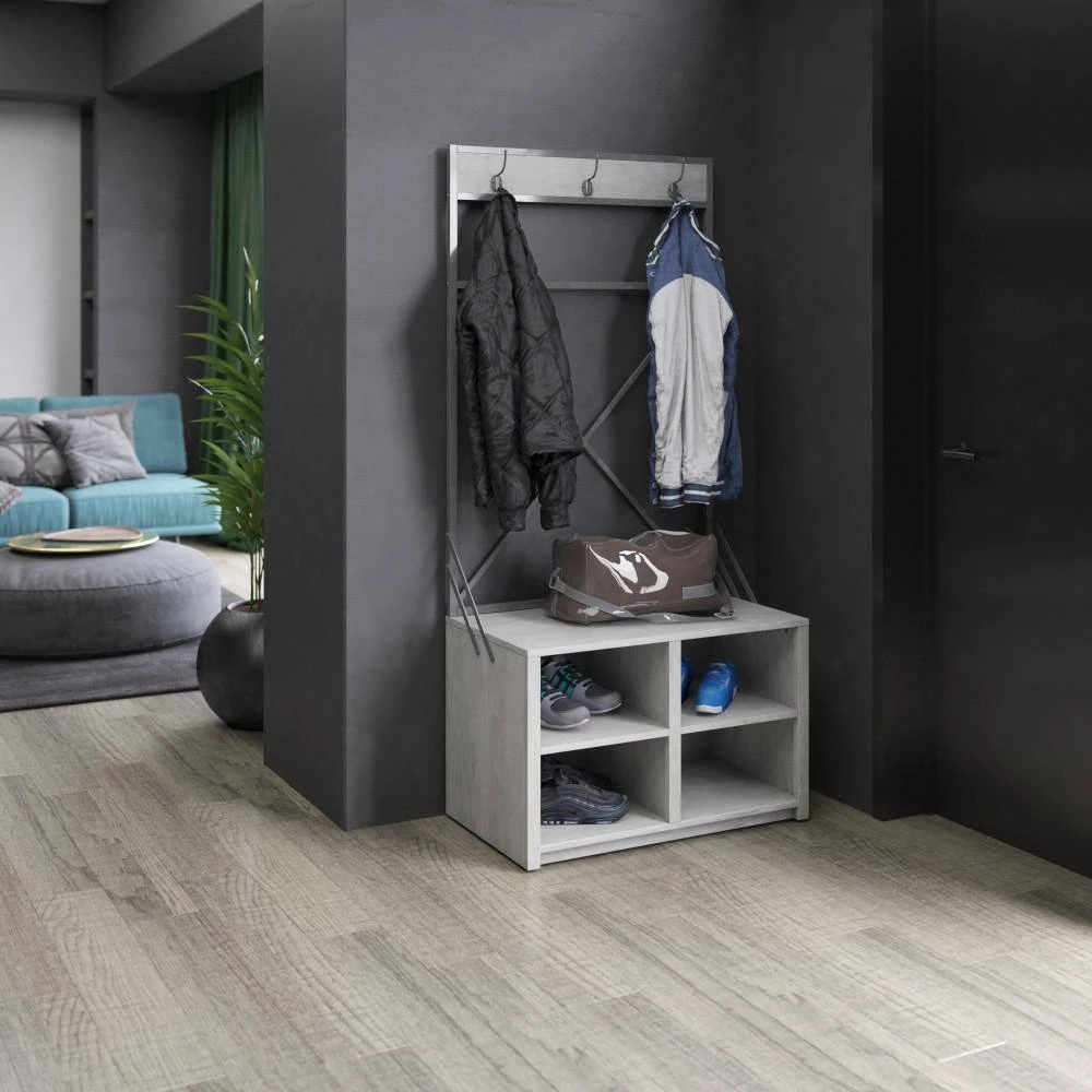 Sargent Oak Hall Trees with 4-Cubbies by Twin Star Home 8 Sargent Oak Hall Trees with 4-Cubbies by Twin Star Home - Image 8