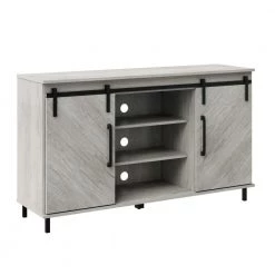 54 in. Sargent Oak TV Stand fits TV's up to 60 in. with Barn Doors by Twin Star Home