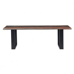 18 in. Sierra II Brown and Black Dining Bench by COAST TO COAST