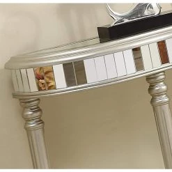 Razzle 71 in. Silver/Clear Standard Other Mirror Console Table by COAST TO COAST -Twin Star Home Sales Store silver coast to coast console tables 96622 1f 1000