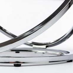 24 in. and 31 in. Silver Round Glass Modern Coffee Table and Side Table Set with 2-Pieces by KINWELL -Twin Star Home Sales Store silver kinwell coffee tables bsc078 681 44 1000