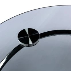 24 in. and 31 in. Silver Round Glass Modern Coffee Table and Side Table Set with 2-Pieces by KINWELL -Twin Star Home Sales Store silver kinwell coffee tables bsc078 681 66 1000