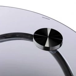 24 in. Silver Round Glass End Table by KINWELL -Twin Star Home Sales Store silver kinwell end side tables bsc078 6 31 1000